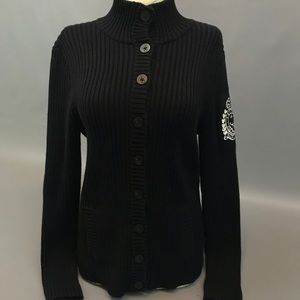 Ralph Lauren Black Cardigan Sweater size M